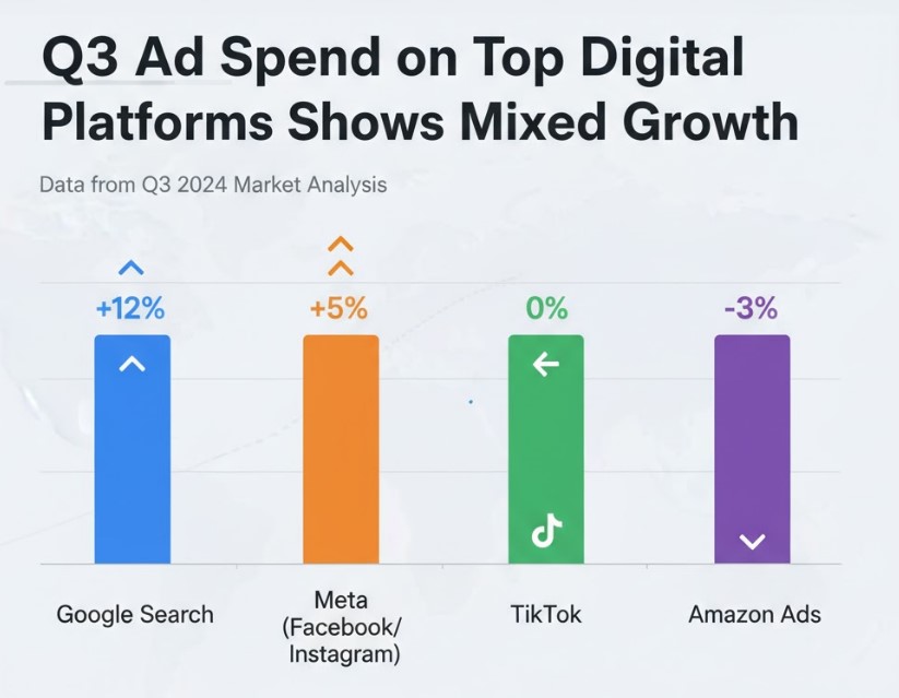 Q3 Ad Spend on Top Digital Platforms Shows Mixed Growth Q3 Ad Spend on Top Digital Platforms Shows Mixed Growth