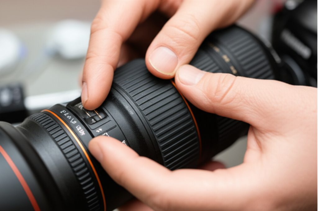 Generate a high-quality, relevant image prompt for an article about: How To Fix Back Focus In Lens