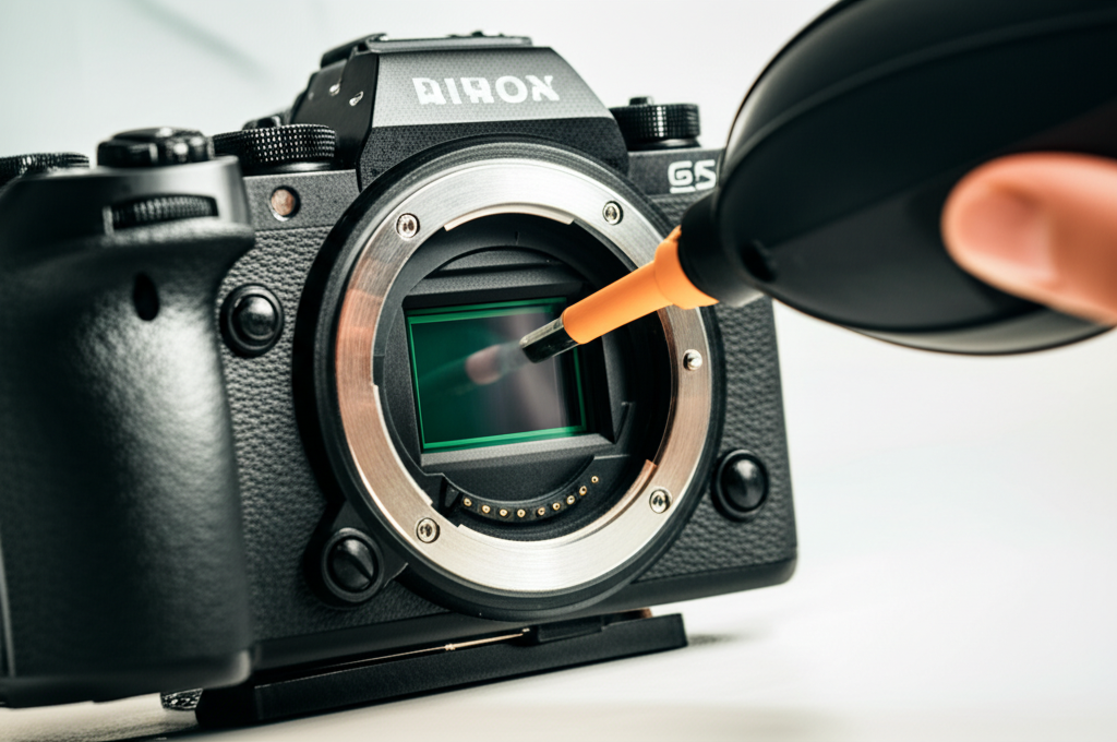 Generate a high-quality, relevant image prompt for an article about: How To Clean Mirrorless Camera