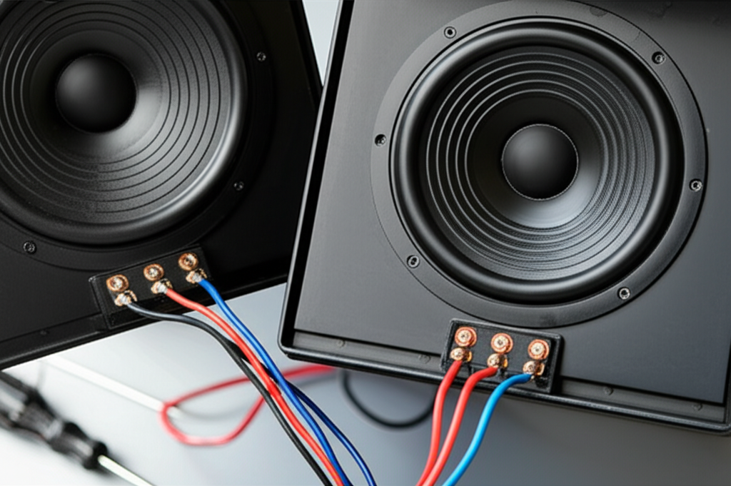 Generate a high-quality, relevant image prompt for an article about: 8 Ohm To 2 Ohm Speaker Wiring G