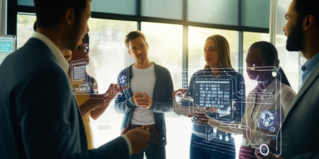 Generate a high-quality, relevant image prompt for an article about: Zoomtopia 2025: AI & Future Wor