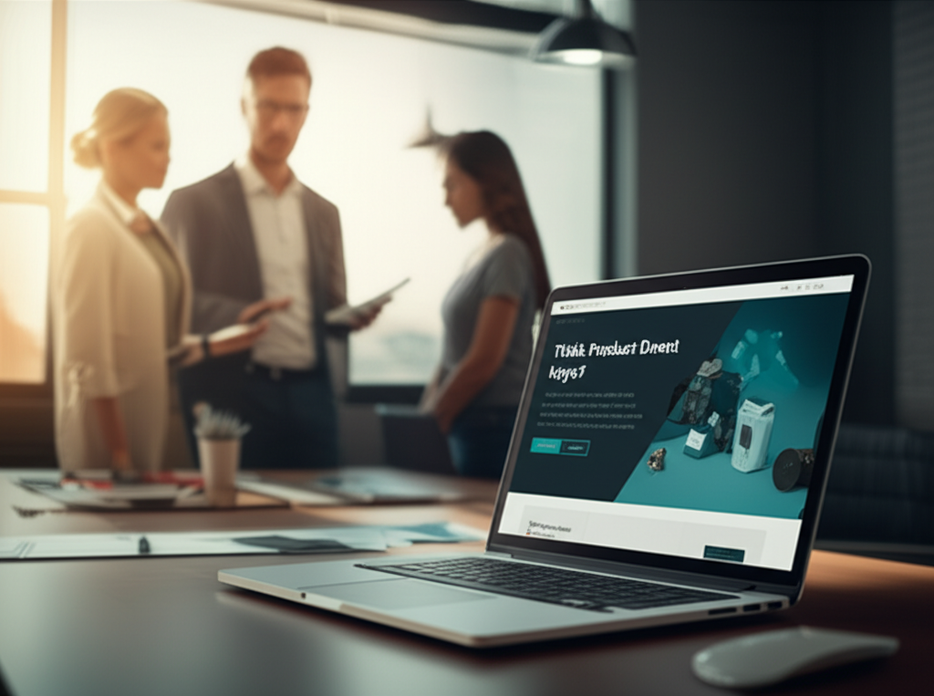 Generate a high-quality, relevant image prompt for an article about: Think Product Demos Aren’t Sale