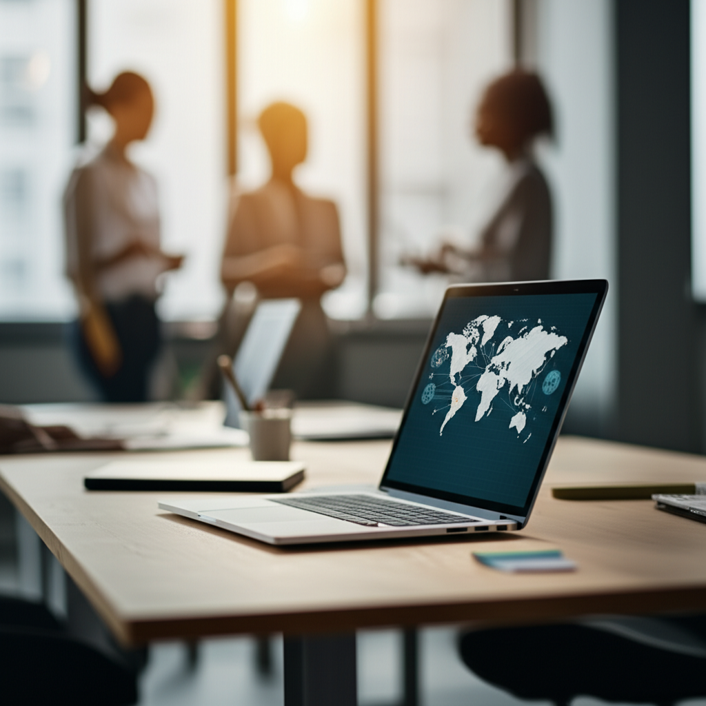 Generate a high-quality, relevant image prompt for an article about: Landbase Agentic AI Redefines G