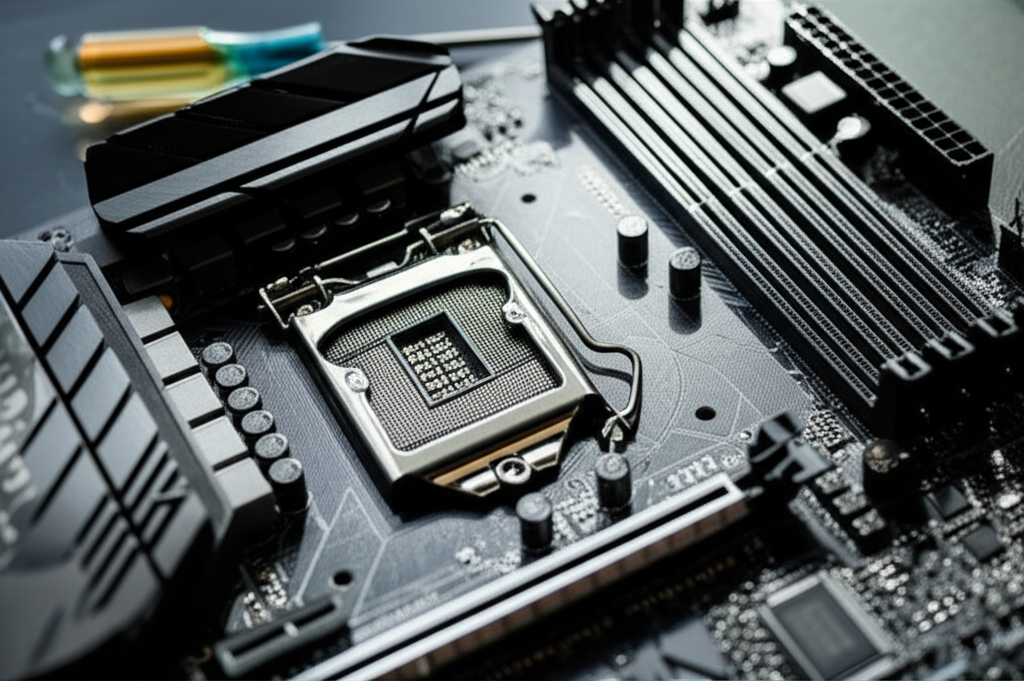 Generate a high-quality, relevant image prompt for an article about: Motherboard Power Consumption: