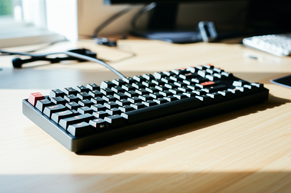 Generate a high-quality, relevant image prompt for an article about: Royal Kludge RK96 Review: Wirel