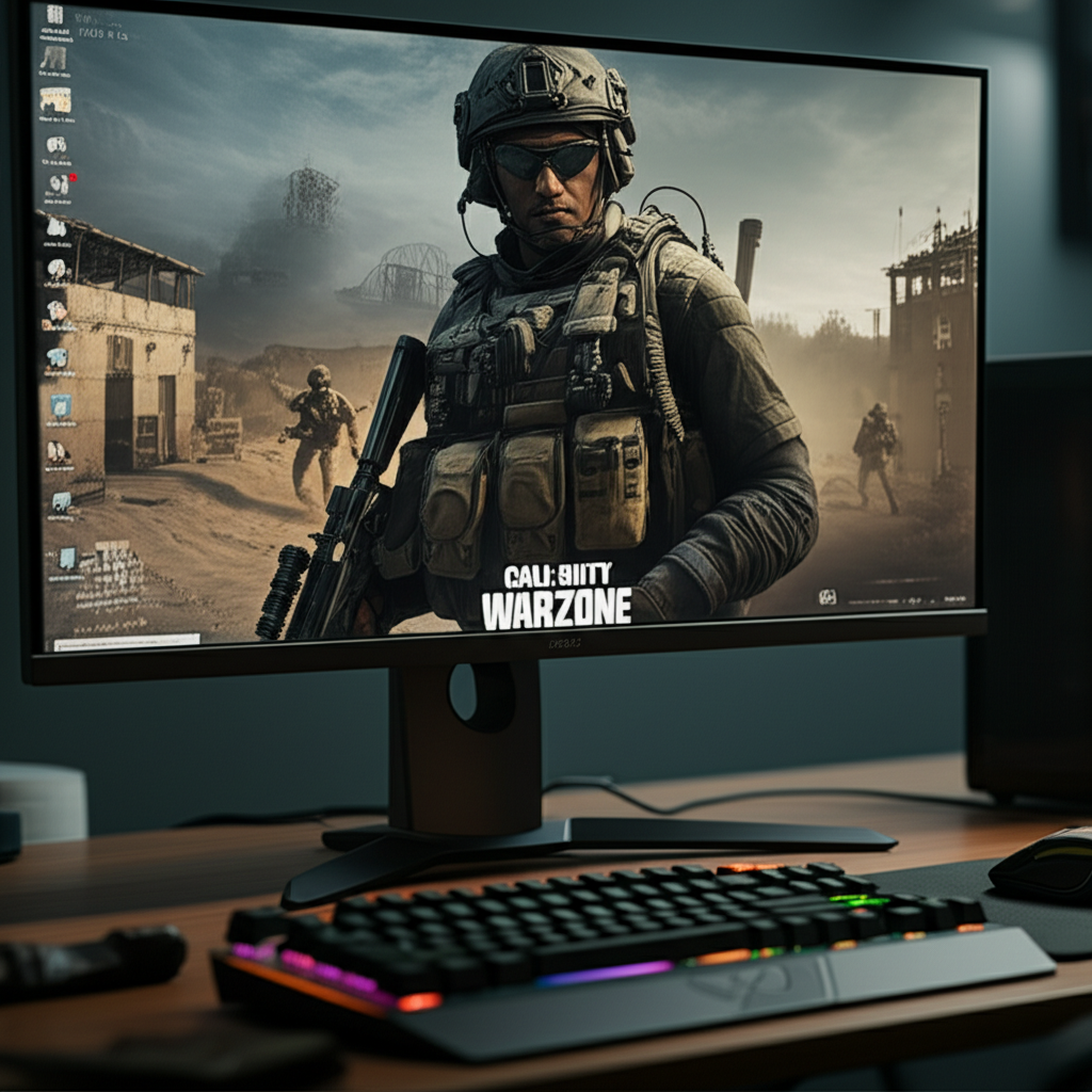 Generate a high-quality, relevant image prompt for an article about: Best Gaming Monitors For Call O