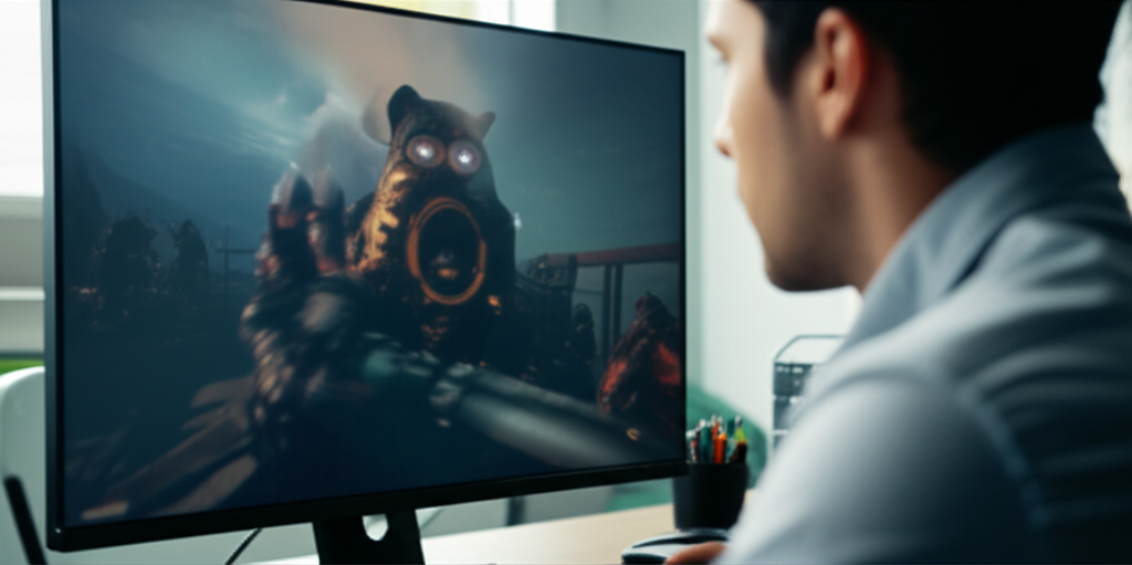 Generate a high-quality, relevant image prompt for an article about: Why Does My Gaming Monitor Hurt