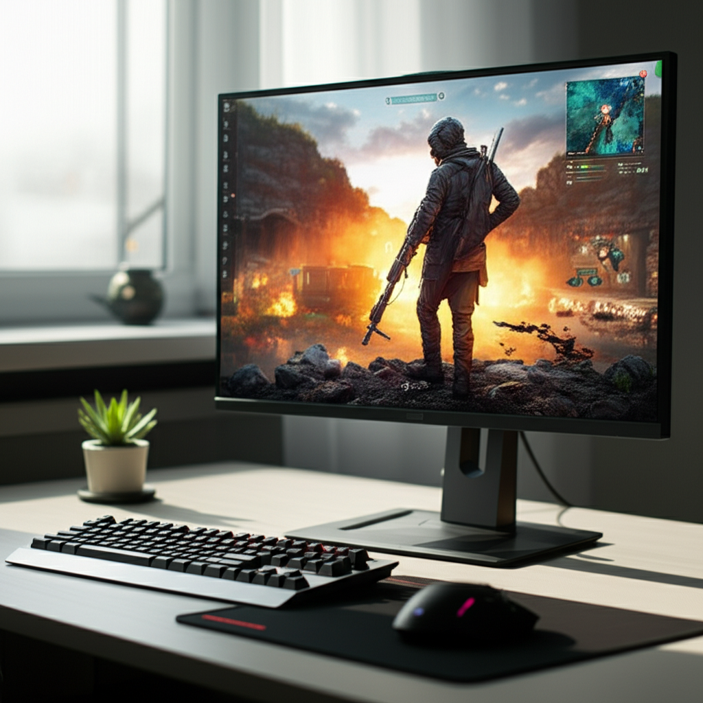Generate a high-quality, relevant image prompt for an article about: Why Does My Gaming Monitor Hurt