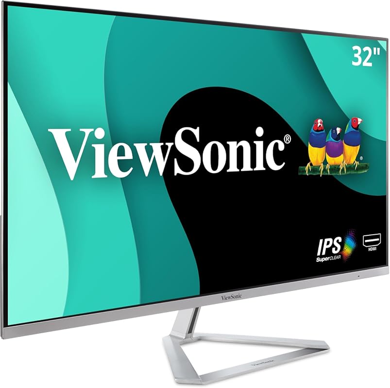ViewSonic 32 Inch 1080p IPS Monitor with Ultra-Thin Bezels and Screen