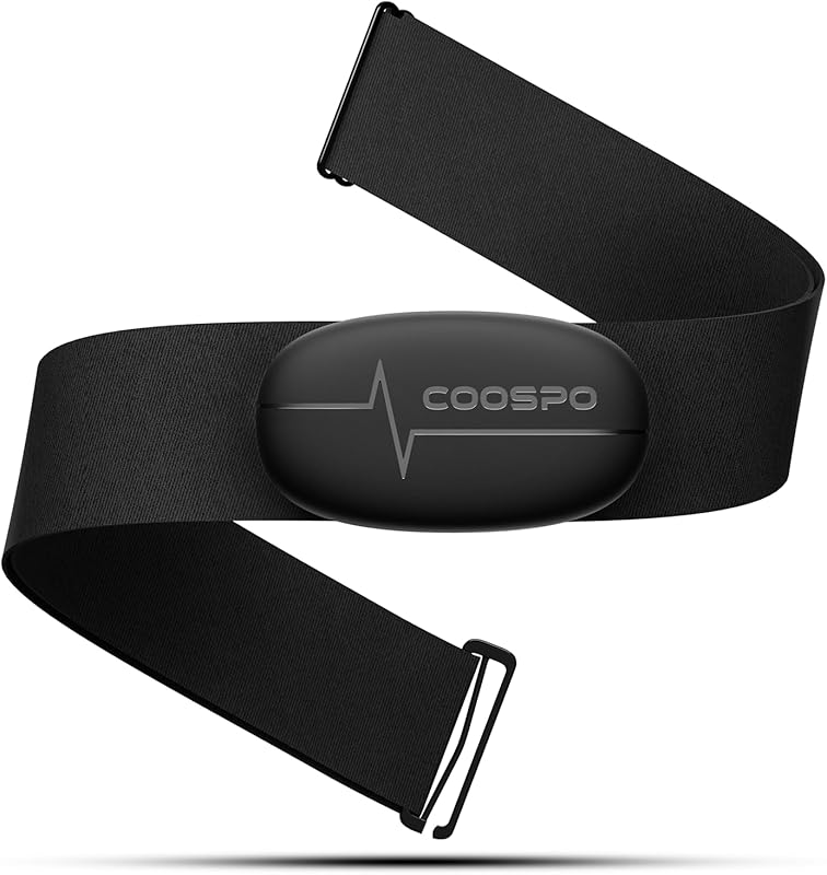 COOSPO Heart Rate Monitor Chest Strap – 400-Hour Battery, Bluetooth an