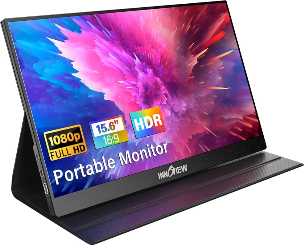 InnoView Portable Monitor, 15.6 Inch FHD 1080P HDMI USB C Second Exter