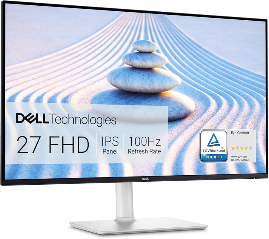 Dell 27-inch FHD Monitor with 100Hz, Eye Comfort, Speakers, and Adjust