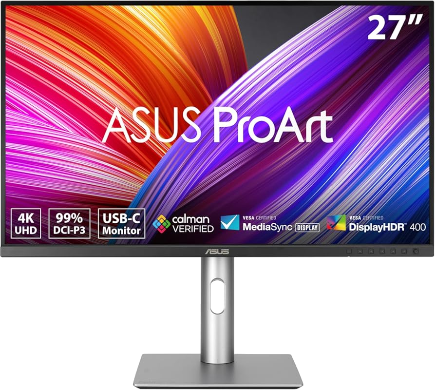 ASUS ProArt 27-inch 4K Monitor with 99% DCI-P3, Calman Verified, USB-C
