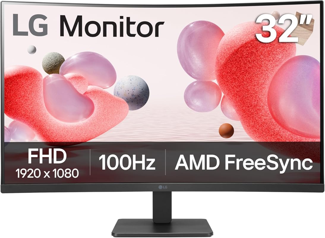 LG 32MR50C-B Curved Monitor 32-Inch FHD 100Hz AMD FreeSync OnScreen Co