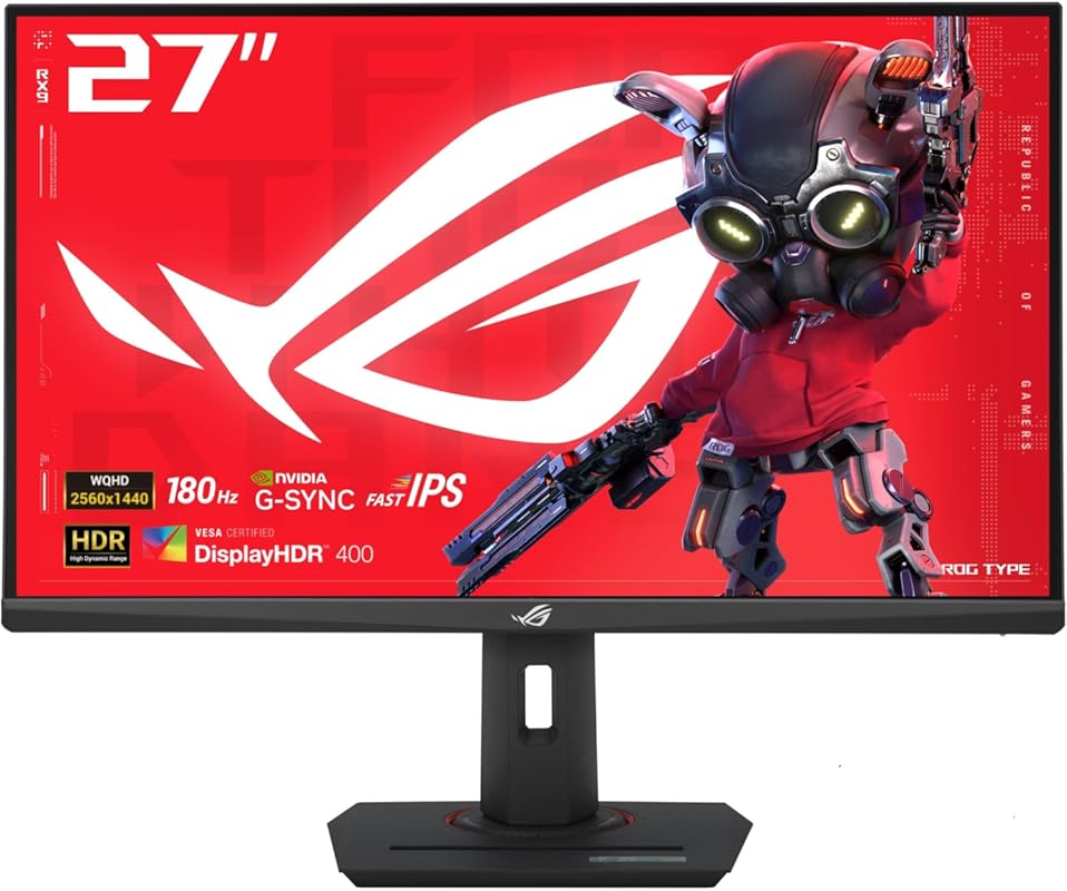 ASUS ROG Strix 27” QHD 180Hz Fast IPS Gaming Monitor with G-Sync Compa