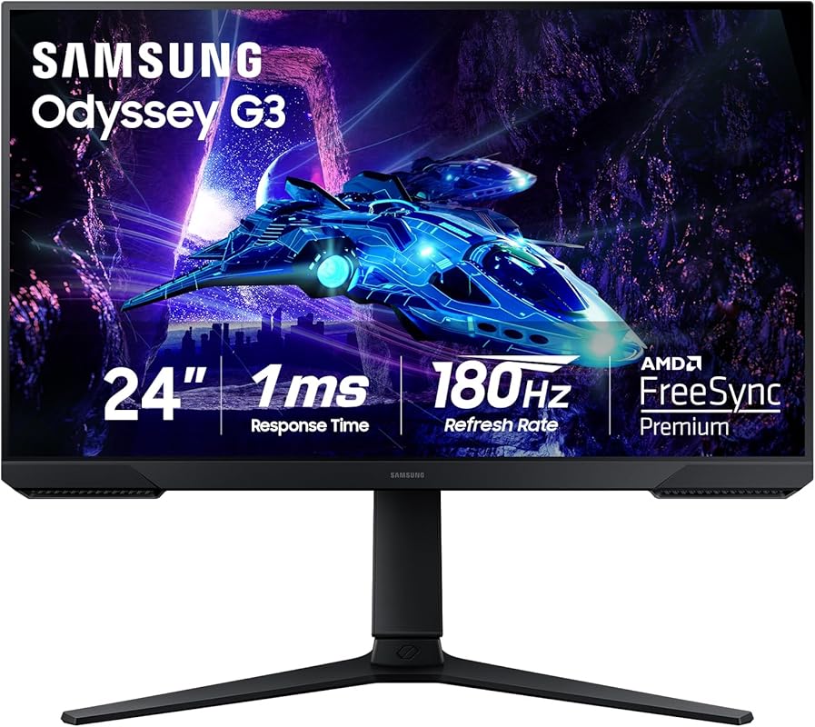 Samsung 24-Inch Gaming Monitor Under $250 with 180Hz and Eye Saver Mod