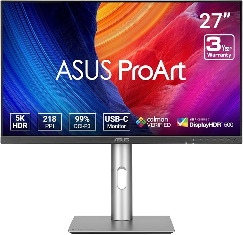 27-inch 5K HDR Monitor with 99% DCI-P3, USB-C, and Color Accuracy for 
