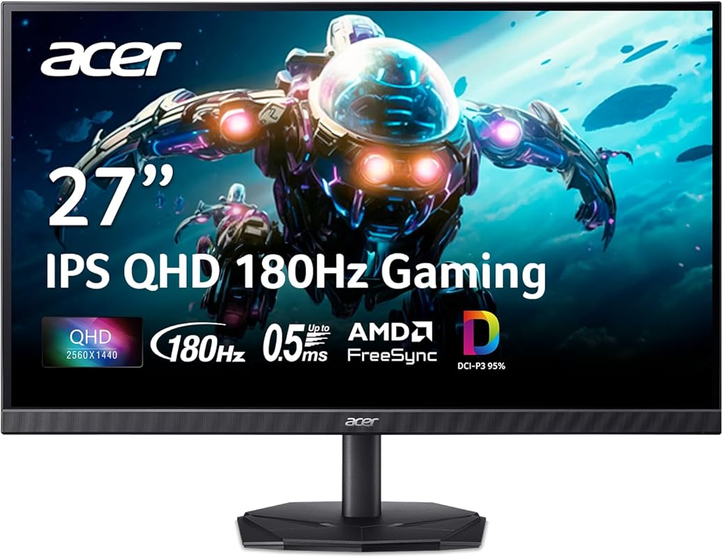 Acer Nitro 27 Inch QHD 2560 x 1440 IPS Gaming Monitor | AMD FreeSync |
