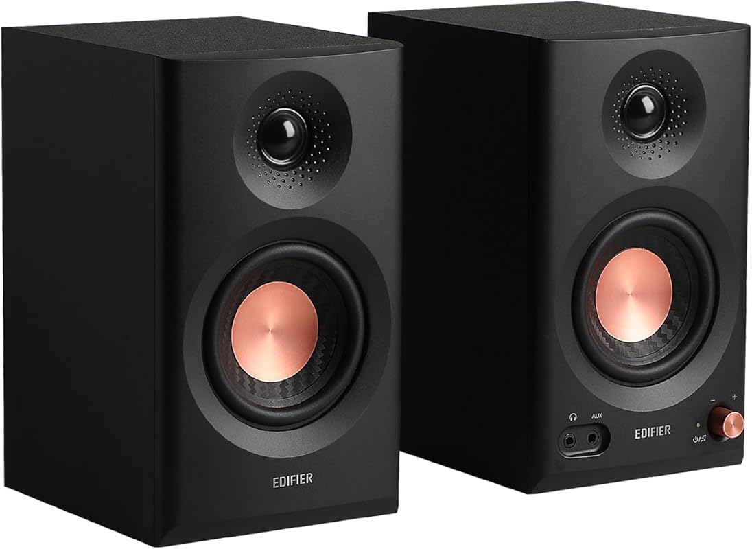 Edifier MR3 Powered Studio Monitor Speakers, Hi-Res Audio Certified Bl