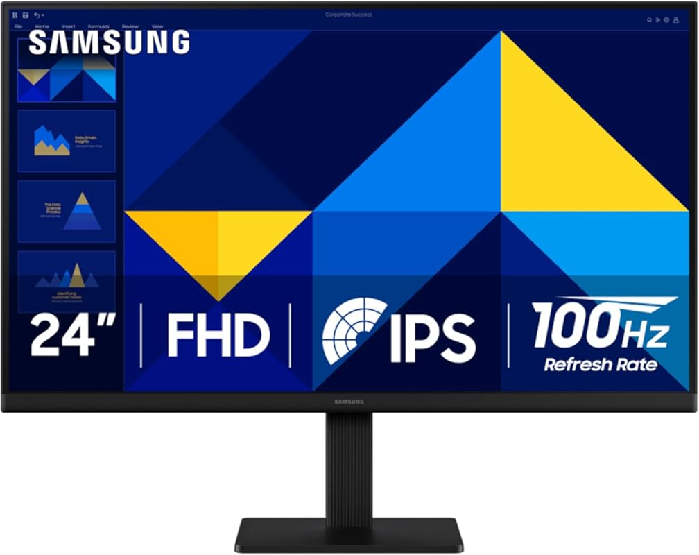 Samsung 24-inch IPS Monitor with 100Hz Refresh Rate and Eye Care Featu