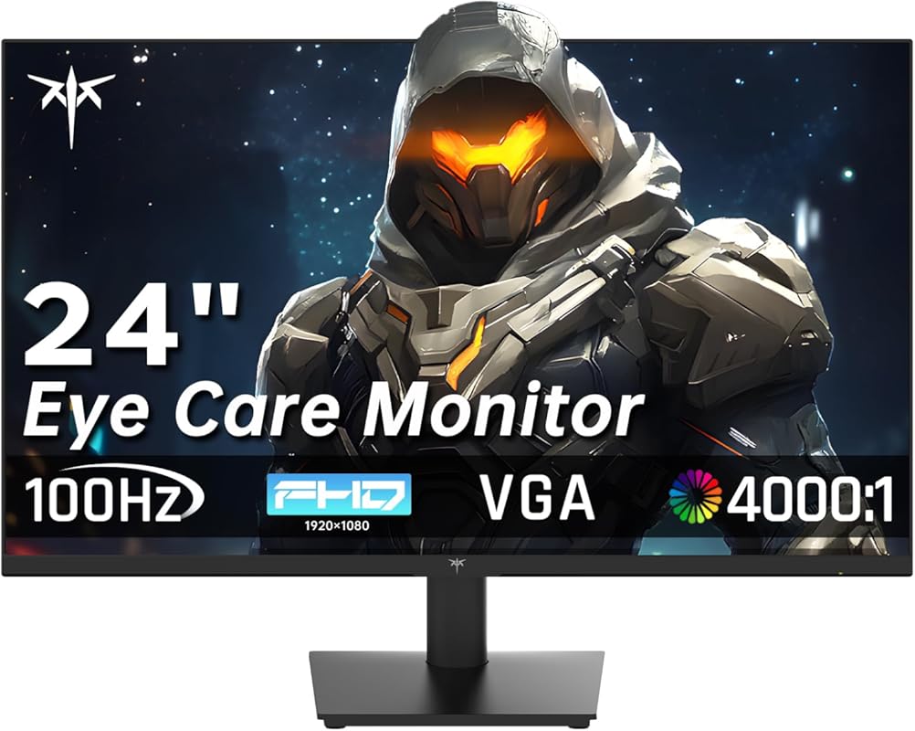 KTC 24 Inch FHD 1080P 100Hz Computer Monitor, VA Panel FreeSync PC Gam