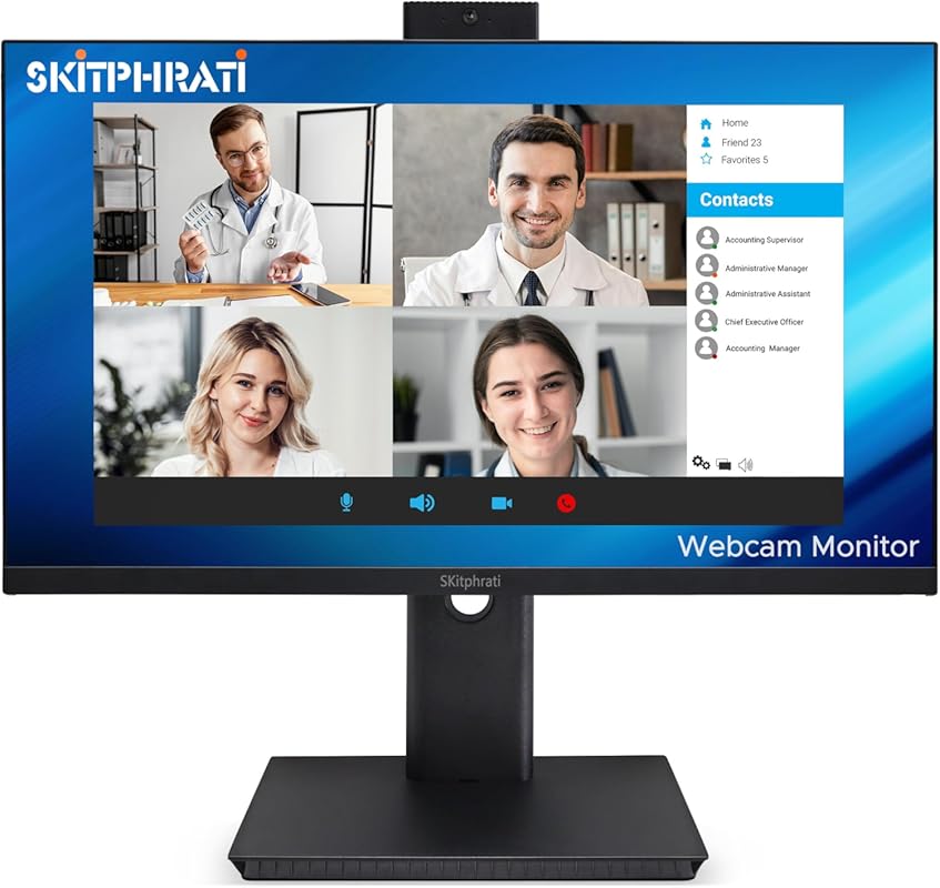 27'' Business Webcam Monitor, 1080P IPS 120HZ, Video Conference Monito