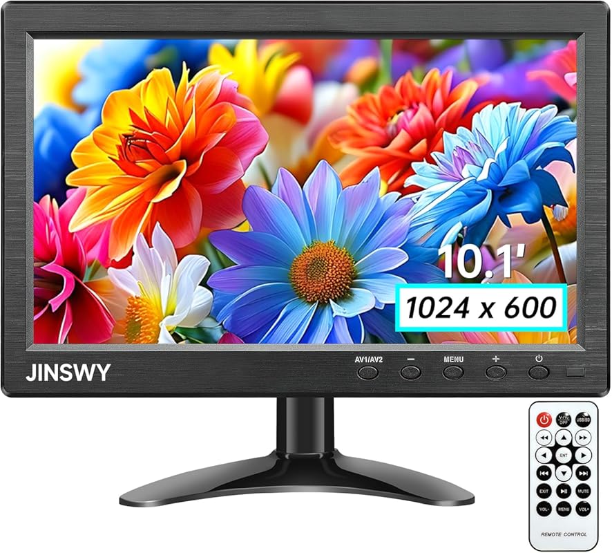 10.1 Inch Security Monitor with HDMI, VGA, BNC Ports for CCTV and PC