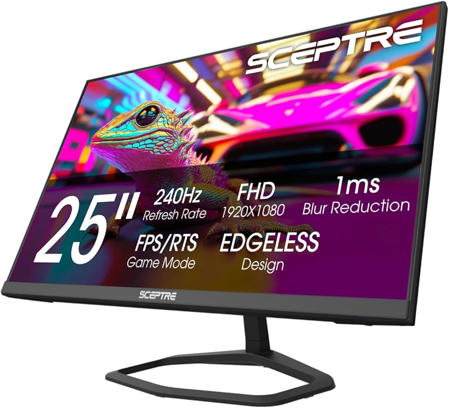 New! Sceptre 24.5-inch Gaming Monitor 240Hz 1ms DisplayPort x2 HDMI x2