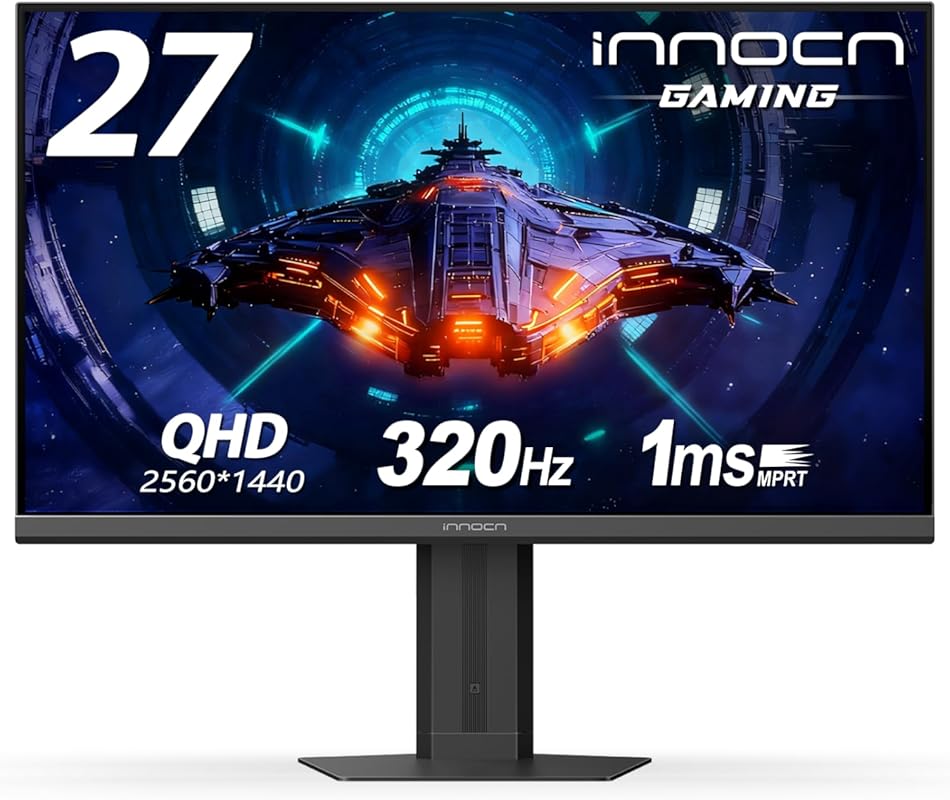 INNOCN 27-Inch 2K Gaming Monitor with 240Hz, 1ms, and Height Adjustabl