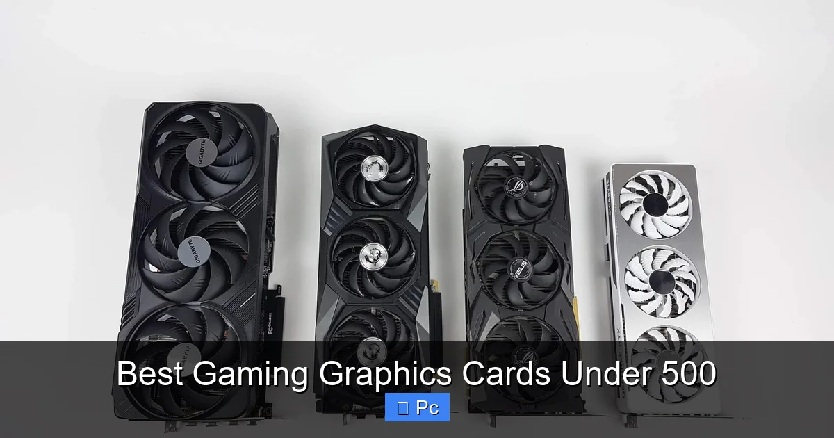 Best Gaming Graphics Cards Under 500