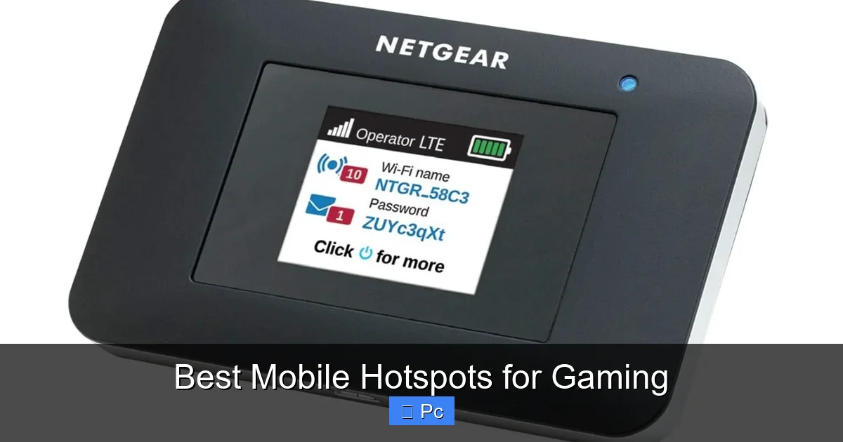 Best Mobile Hotspots for Gaming