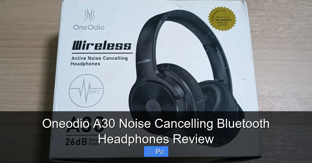 Oneodio A30 Noise Cancelling Bluetooth Headphones Review