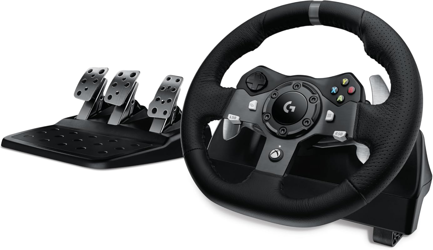 Logitech G920 Racing Wheel and Pedals with Force Feedback for Xbox and