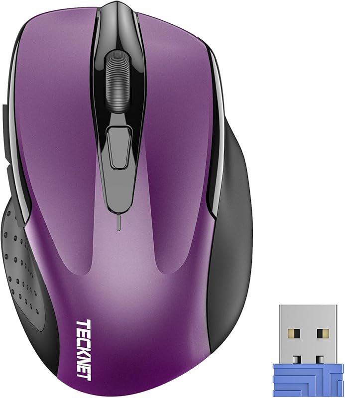 TECKNET Wireless Mouse – 2.4GHz, 2600 DPI, 6 Buttons, 24-Month Battery