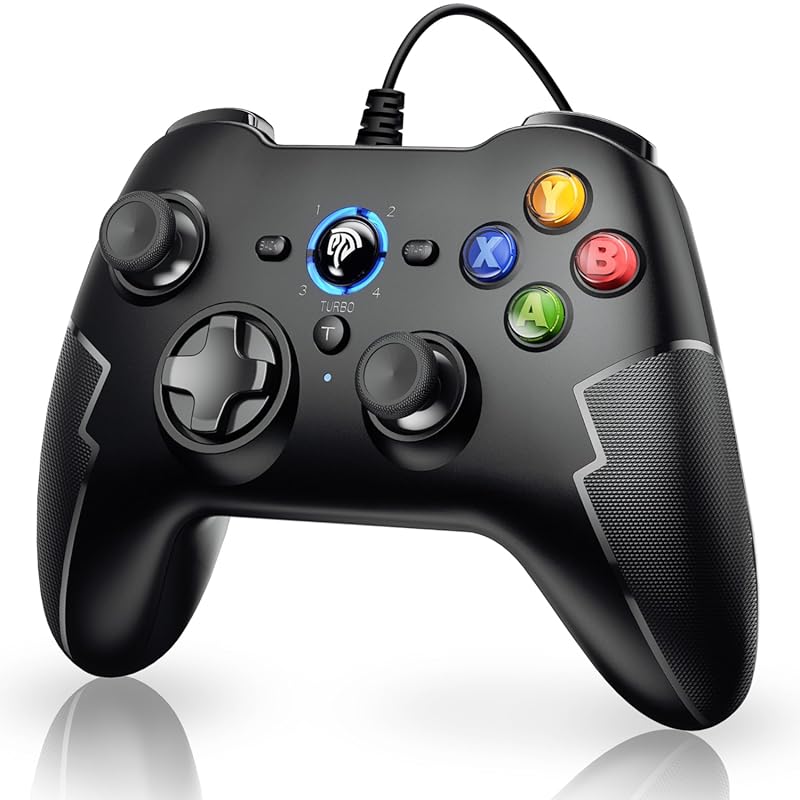 EasySMX Wired Gaming Controller,PC Game Controller Joystick with Dual-