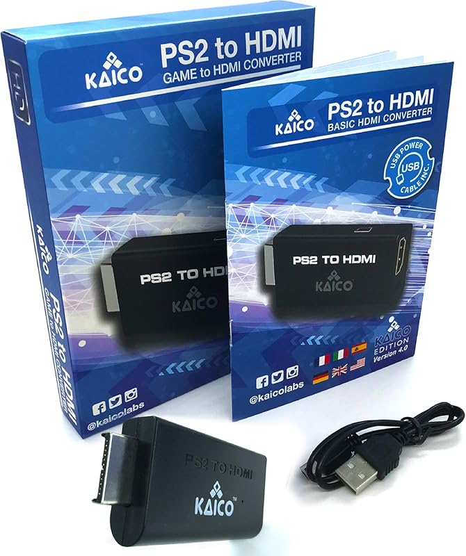 Kaico PS2 to HDMI Adapter for plug-and-play video and audio conversion
