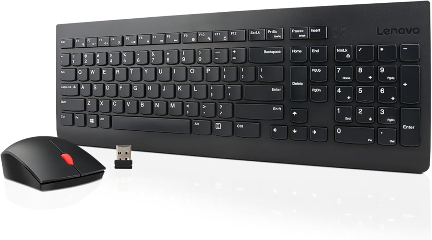 Lenovo 510 Wireless Keyboard and Mouse Combo with Island Key Design an