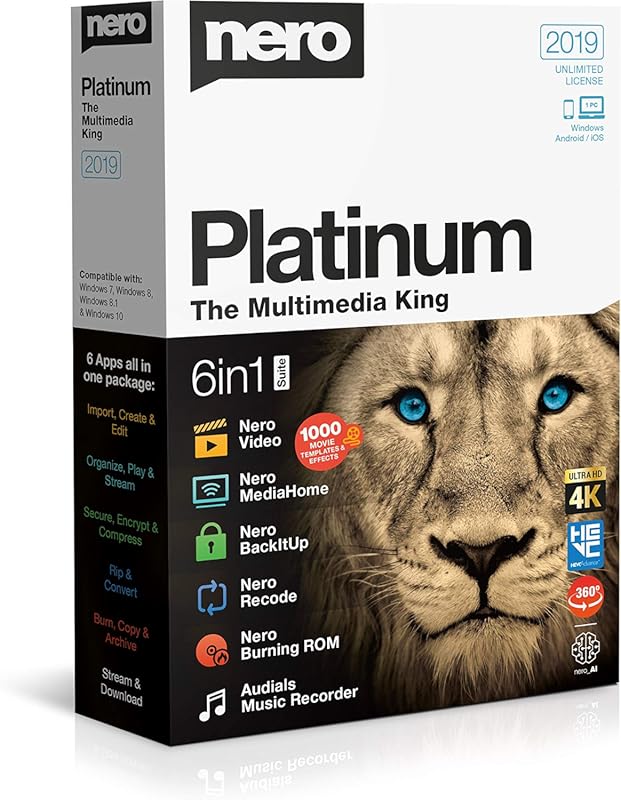 Nero Platinum 2019: 6-in-1 multimedia suite for video editing, burning