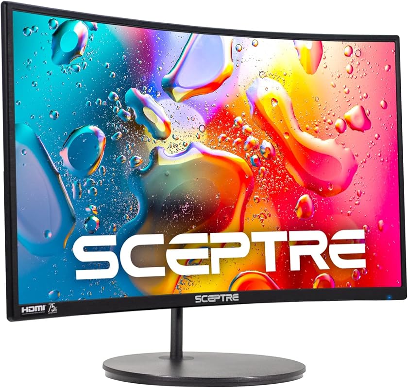Sceptre Curved 24-inch Gaming Monitor 1080p, 98% sRGB, HDMI x2, VGA, b