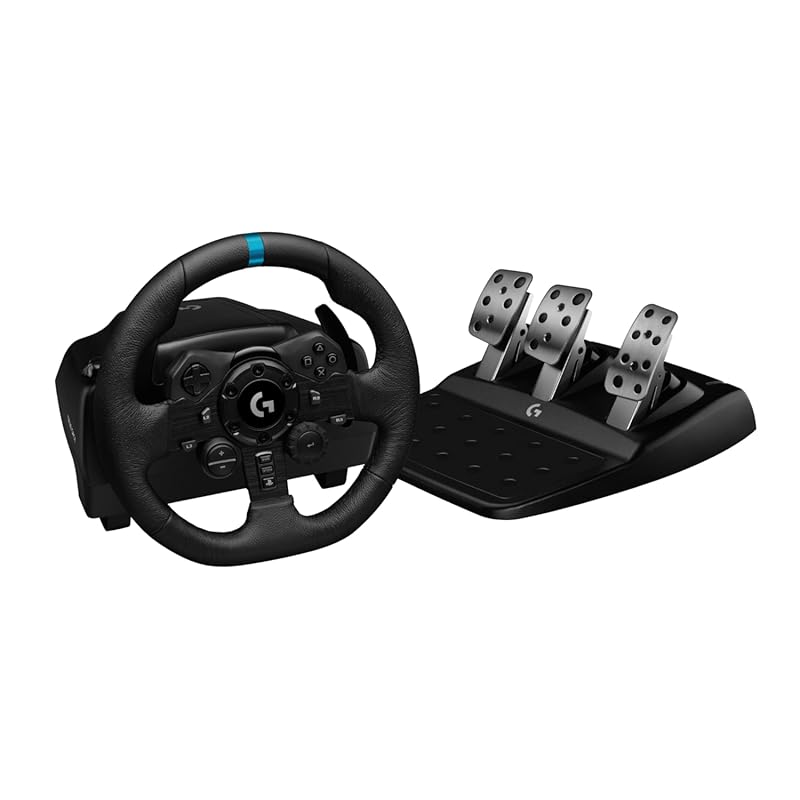 Logitech G923 Racing Wheel and Pedals with TRUEFORCE Feedback for PC a