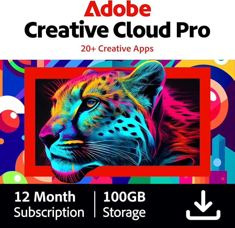 Adobe Creative Cloud Pro | 20+ creative apps plus 100GB Storage | 12-M