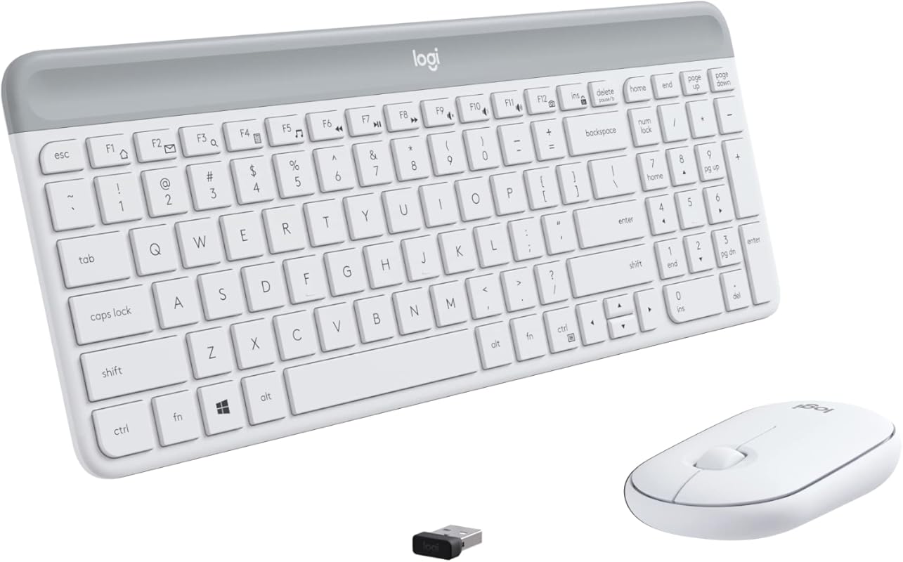 Logitech MK470 Slim Wireless Keyboard and Mouse Combo with Quiet Keys 