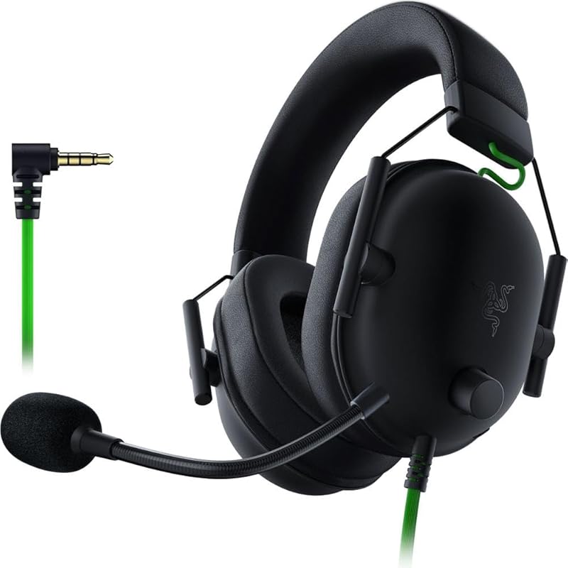 Razer BlackShark V2 X gaming headset with 50mm drivers and surround so