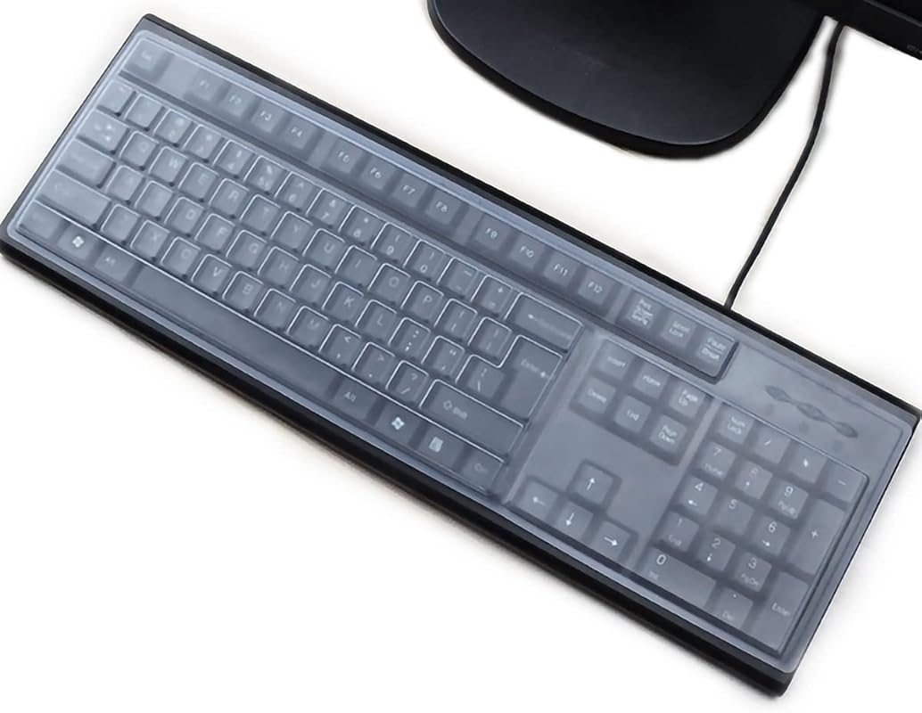 Universal waterproof clear keyboard cover for standard desktop keyboar