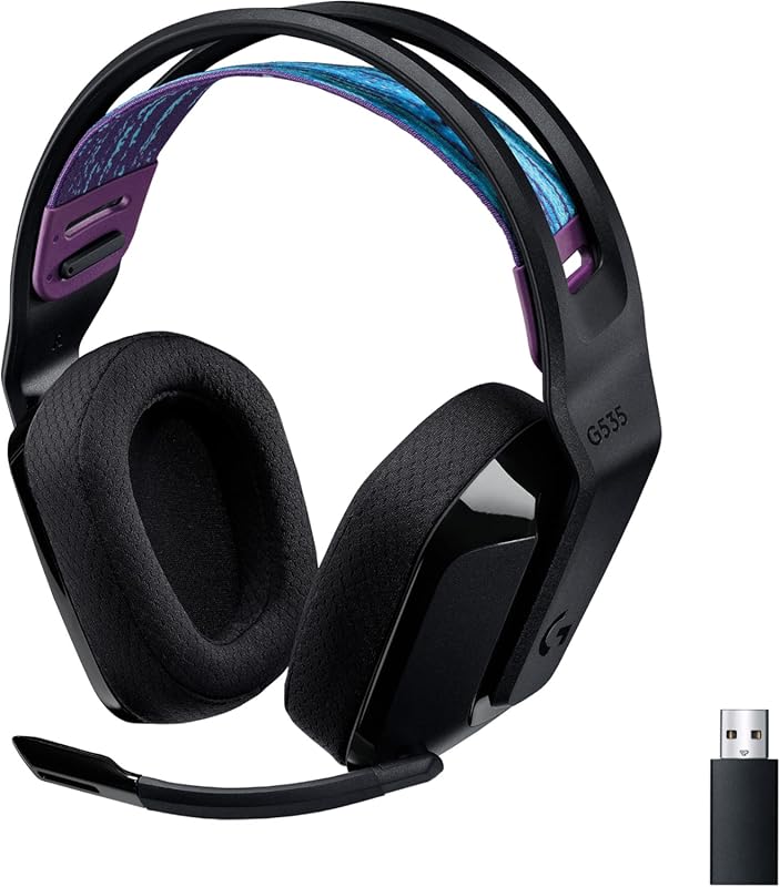 Logitech G535 Lightspeed Wireless Gaming Headset with Flip-to-Mute Mic