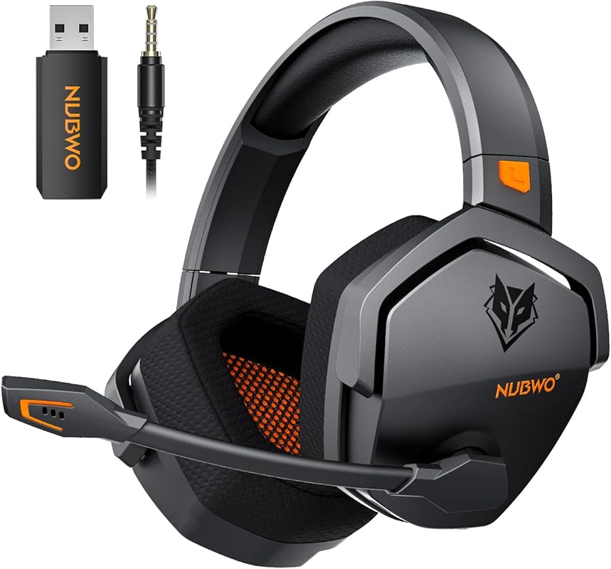 NUBWO Wireless Gaming Headset for PS5, PS4, and PC with 100-Hour Batte