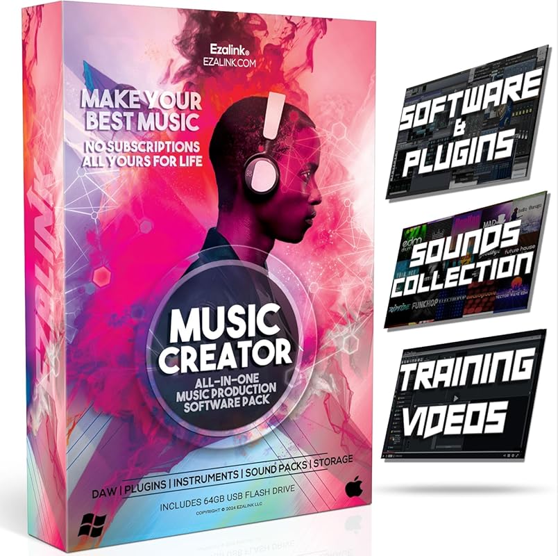 Music Software Bundle for Recording, Editing, Beat Making & Production
