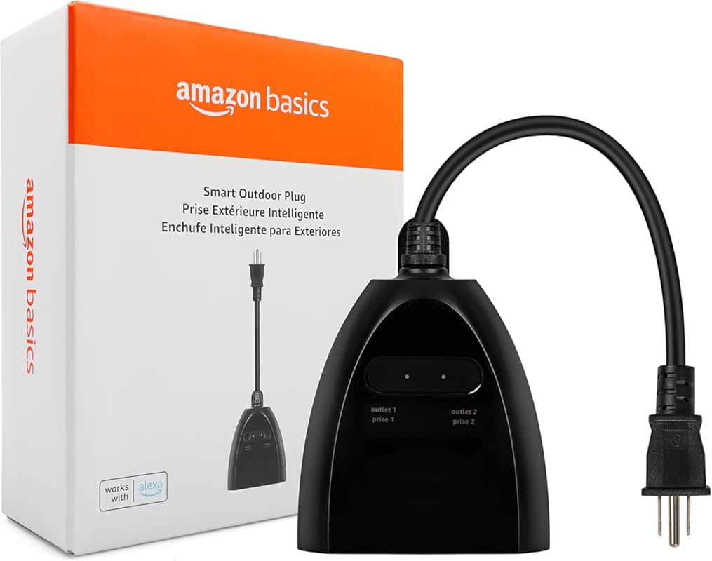 Amazon Basics Smart Plug with Alexa Compatibility and 2 Individually C