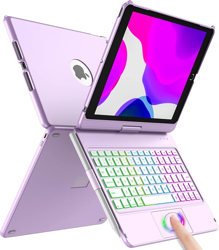 iPad 9th Gen Keyboard Case with Backlit Keyboard, Trackpad, and Pencil