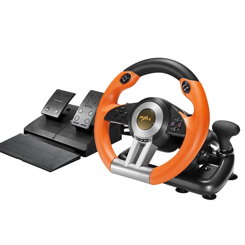 PXN V3 PRO Racing Wheel with Pedals for PC, Xbox, PS4, and Switch